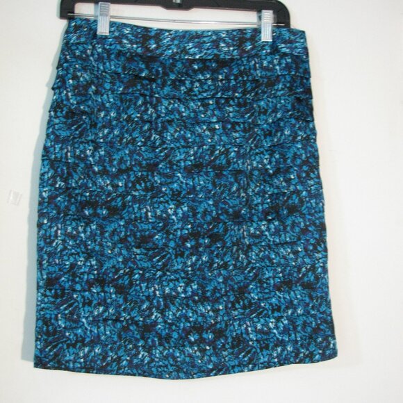 Cato Dresses & Skirts - **Cato Ruffled Tier Skirt Size 6 Blue Shades Gorgeous Lined